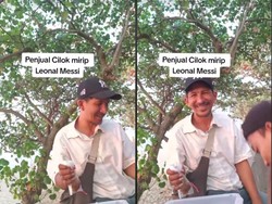 Viral! Penjual Cilok Ini Mirip Lionel Messi