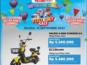 Sepeda Listrik di Transmart Full Day Sale Diskonnya Melimpah!