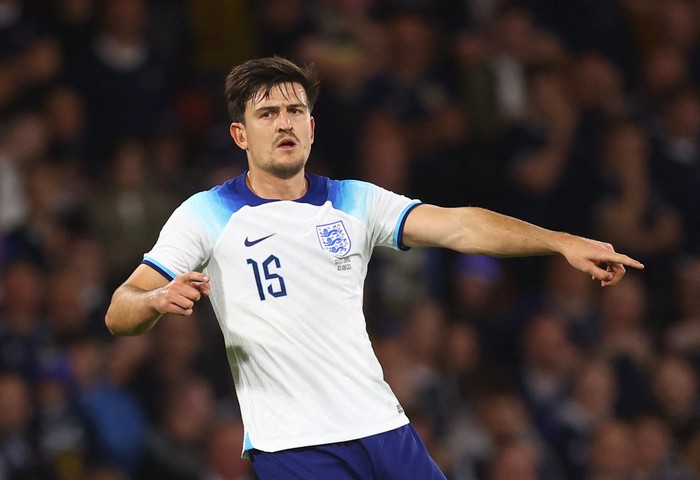 Soccer Football - International Friendly - Scotland v England - Glasgow, Scotland, Britain - September 12, 2023 Englands Harry Maguire REUTERS/Carl Recine