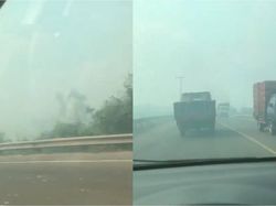 Jalinsum Ogan Ilir Diselimuti Kabut Asap Karhutla, Ini Kata BPBD