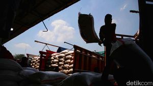 Melihat Proses Bongkar Muat Beras yang Harganya Lagi Meroket