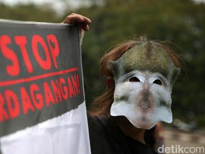 Pakai Topeng Monyet, Massa Geruduk Kedubes AS