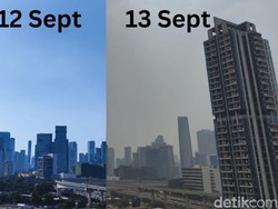 Komparasi Langit DKI Full Colour Vs Buram Ditelan Polusi, Cuma Beda Sehari