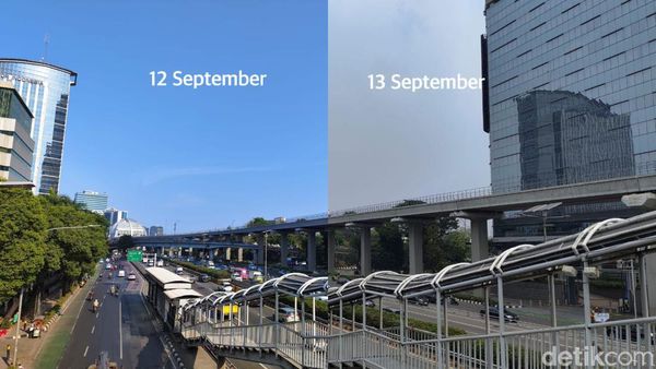 Kontrasnya Langit DKI, Sehari Full Colour Sudah Keruh Lagi oleh Polusi