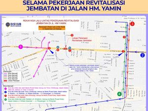 Dishub Medan Rekayasa Lalin Selama Penutupan Jalan HM Yamin, Ini Rutenya Dishub Medan Rekayasa Lalin Selama Penutupan Jalan HM Yamin, Ini Rutenya