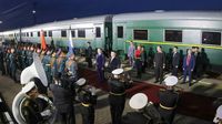 Lihat Lagi Momen Kereta Lapis Baja Kim Jong Un saat Tiba di Rusia