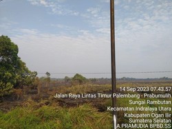 Karhutla yang Kepung Tol Palindra Dipadamkan, Petugas Tetap Patroli