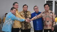 Prabowo dan Elite Koalisi Sambangi Markas Golkar