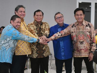 Prabowo dan Elite Koalisi Sambangi Markas Golkar