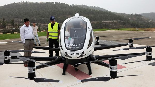 Potret Uji Coba Taksi Terbang untuk Mobilitas RS di Yerusalem