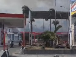 SPBU Lainunga Sidrap Ditutup Sementara gegara Kebakaran Lahan