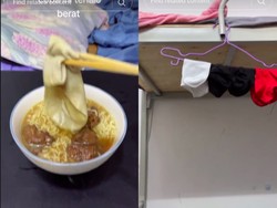 Nyesek! Dikira Makan Mie Pakai Odeng, Ternyata Kaos Kaki