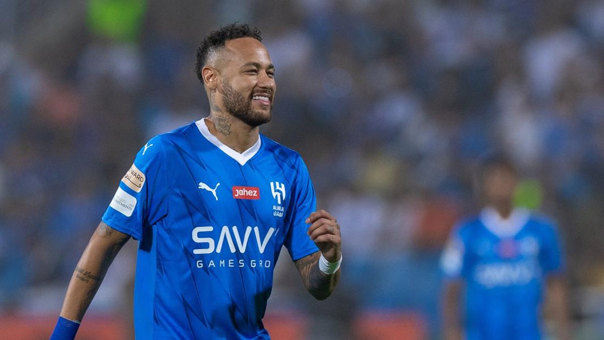 Neymar debut bersama Al Hilal. (Foto: Twitter @SPL)