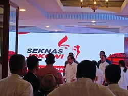 Presiden Jokowi Hadiri Rakernas Relawan Seknas Jokowi di Bogor