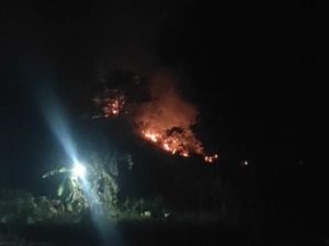 Lahan di Gunung Sunda dan Guruh Sukabumi Kebakaran