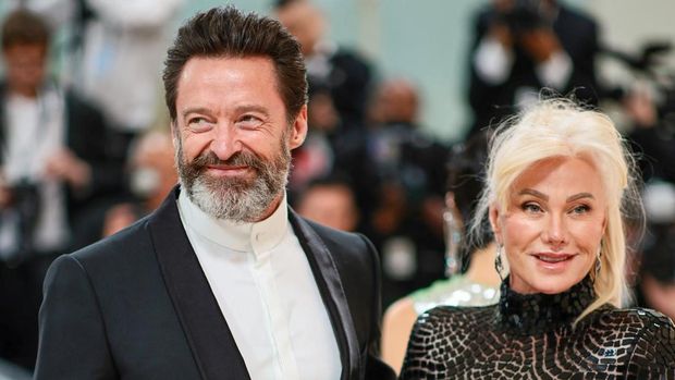 NEW YORK, NEW YORK - MAY 01: (L-R) Hugh Jackman and Deborra-Lee Furness attend The 2023 Met Gala Celebrating 