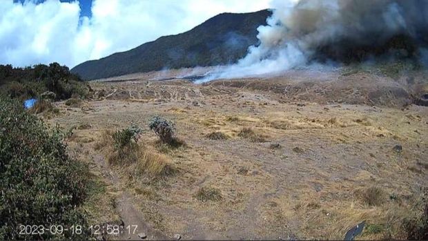 Lahan Sabaha di Alun-alun Suryakencana Terbakar