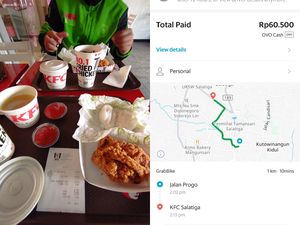 Ditraktir Penumpang, Driver Ojol Ini Sisakan Makanan untuk Keluarga