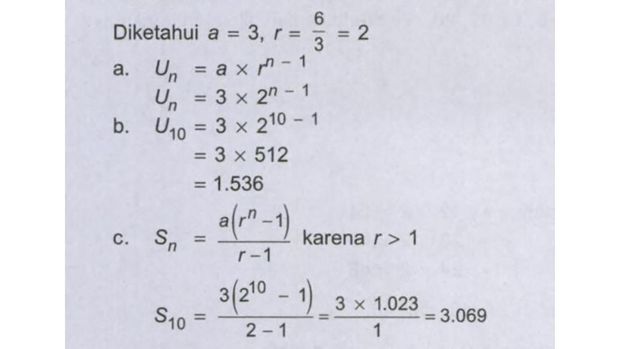 Rumus Deret Geometri Pengertian Contoh Soal Dan Pembahasan