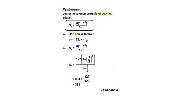 Rumus Deret Geometri: Pengertian, Contoh Soal, dan Pembahasan