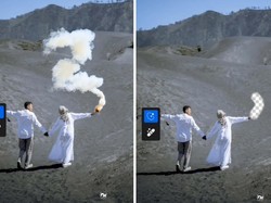 Viral Tutorial Foto Prewedding Pakai Flare Tanpa Bakar Gunung