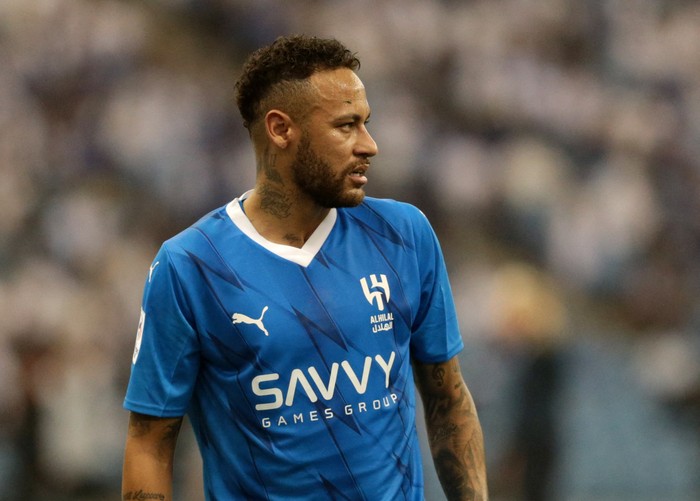 Soccer Football - Asian Champions League - Group D - Al Hilal v Navbahor Namangan - King Fahd International Stadium, Riyadh, Saudi Arabia - September 18, 2023 Al Hilals Neymar reacts REUTERS/Ahmed Yosri