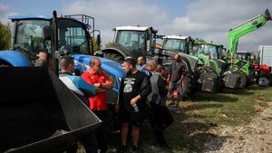 Aksi Petani Bulgaria Protes Impor Gandum Ukraina