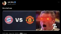 Partai Bayern vs MU memang menjadi sajian yang dinantikan di Liga Champions tengah pekan ini. Foto: dok. Internet/X (Twitter)