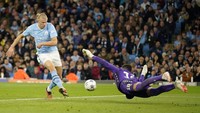 Manchester City menjamu Red Star Belgrade di Etihad pada Matchday 1 Liga Champions, Rabu (20/9/2023) dini hari WIB. Tuan rumah langsung mendominasi pertandingan selepas sepak mula. AP/Dave Thompson  