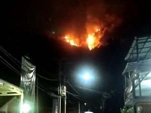 Hutan di Gunung Kacapi Sumedang Terbakar