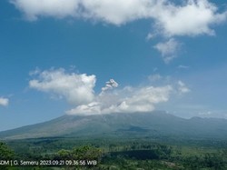 Gunung Semeru Erupsi Keluarkan Asap Putih Sejauh 1.000 Meter