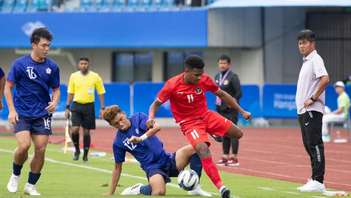 Timnas Indonesia U-24 takluk 0-1 dari Taiwan di Asian Games 2023 (Naif AlAs/NOC Indonesia)