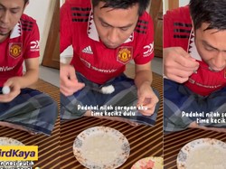 Unik! Pria Ini Hobi Makan Nasi Campur Air Sejak Kecil
