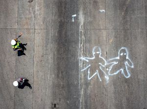 Foto Udara Olah TKP Kecelakaan Beruntun di Bawen