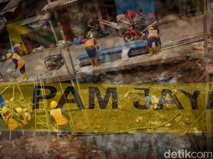 Pipa PAM Bocor di Petamburan Diperbaiki, Air Sudah Surut Pipa PAM Bocor di Petamburan Diperbaiki, Air Sudah Surut