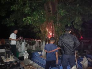 Heboh Pohon Besar di Pekuburan Macanang Bone Tiba-tiba Terbakar Heboh Pohon Besar di Pekuburan Macanang Bone Tiba-tiba Terbakar