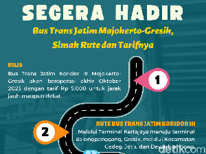 Infografis: Bus Trans Jatim Koridor III Mojokerto-Gresik Mengaspal Oktober