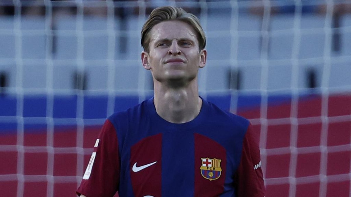Gelandang Barcelona, Frenkie de Jong. (Foto: AP/Joan Monfort)