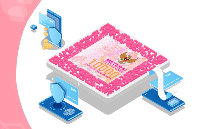 Ilustrasi e-meterai. Ilustrasi e-meterai.
