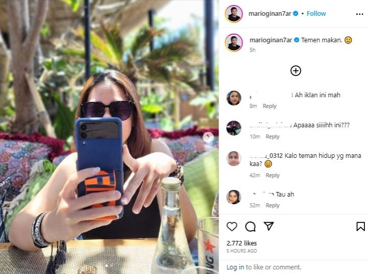 Mario Ginanjar bersama wanita yang diduga kekasihnya.