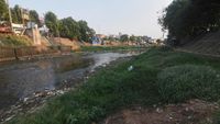 Penampakan Kali Ciliwung yang Makin Dangkal Gegara Musim Kemarau Ekstrem!