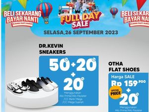 Obral Sepatu Murah di Transmart Full Day Sale, Diskon 50% + 20% + 20%!