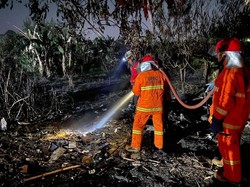 Pemulung Bakar Sampah Bikin Lahan di Bogor Terbakar