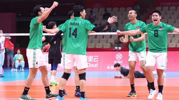 Timnas Voli Indonesia kalah 2-3 dari Korea Selatan di Asian Games 2023.