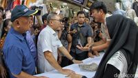 Momen Mendag Kunjungi Pasar Tanah Abang dan Dicurhati Pedagang