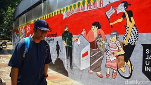 Mural Pemilu Damai Hiasi Sudut-sudut Ibu Kota
