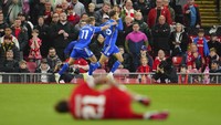Pada laga Babak Ketiga di Anfield, Kamis (28/9/2023) dini hari WIB, Leicester memimpin duluan di babak pertama lewat Kasey McAteer. 