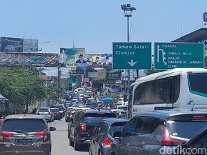 Penampakan One Way Puncak Bogor Arah Jakarta