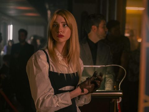 Serial Gen V (2023) Maddie Phillips sebagai Cate Dunlap dalam Gen V. (Prime Video/Brooke Palmer)