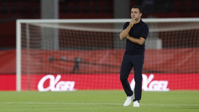 Soccer Football - LaLiga - RCD Mallorca v FC Barcelona - Son Moix, Palma, Mallorca, Spain - September 26, 2023 FC Barcelona coach Xavi before the match REUTERS/Albert Gea